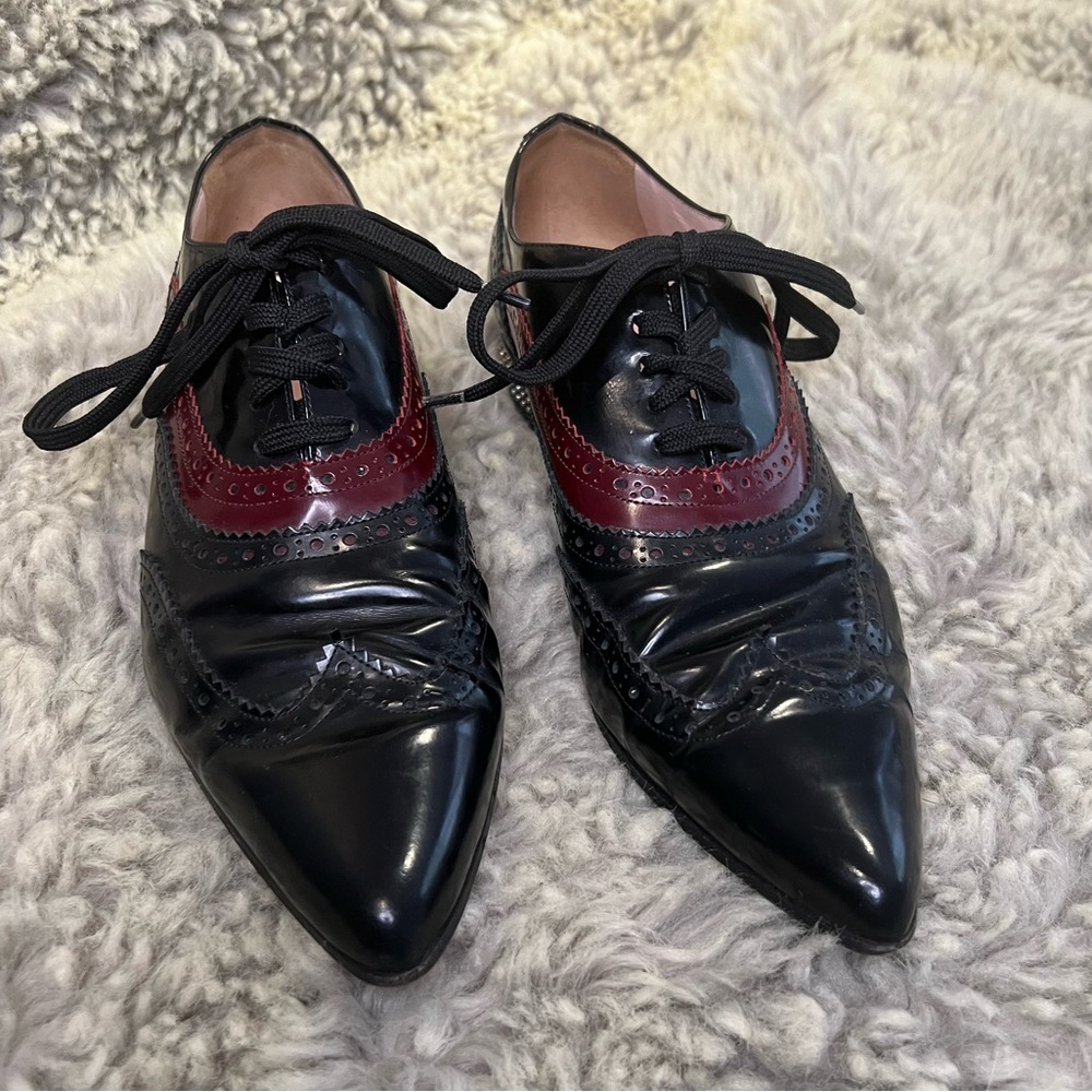CAVALLINI Italian Leather pointed wingtip 38/7